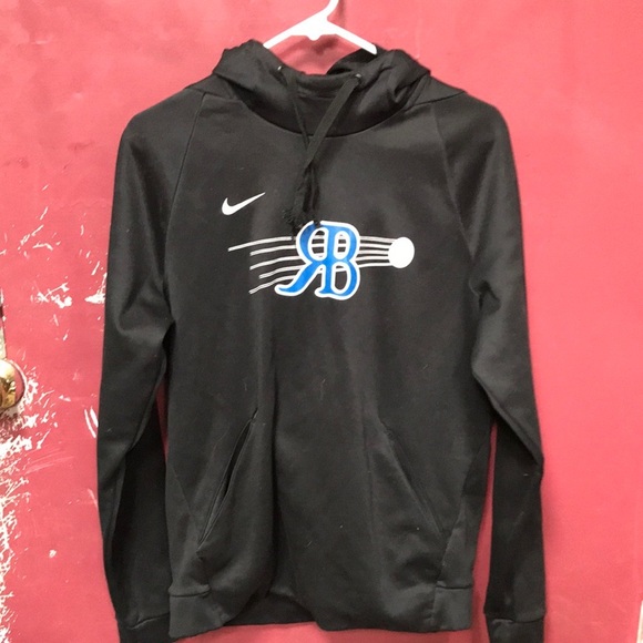 Nike Black Hoodie with Blue Logo - Picture 1 of 4